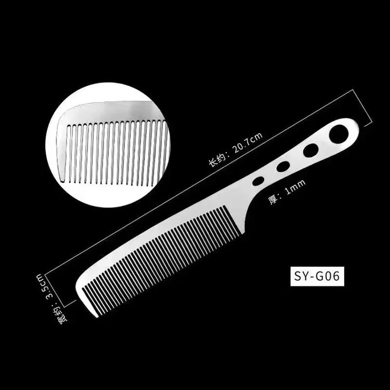 Ultra-Thin Titanium Steel Stainless Steel Hairdressing Comb Men Hair Styling Point-Tail Combs Profissional Hairbrush