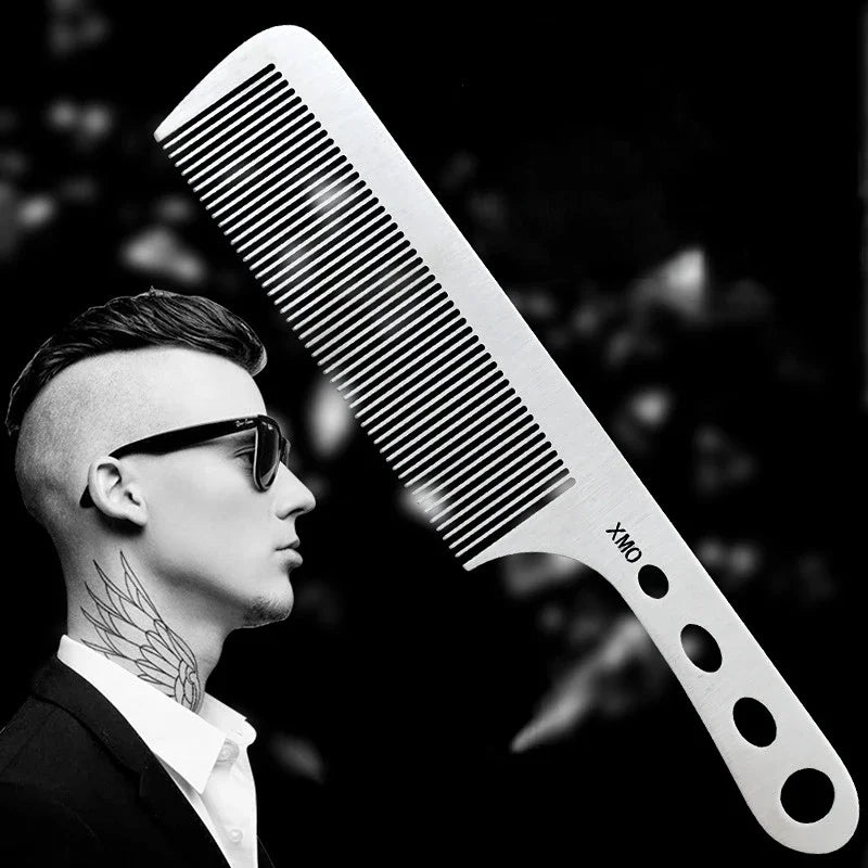 Ultra-Thin Titanium Steel Stainless Steel Hairdressing Comb Men Hair Styling Point-Tail Combs Profissional Hairbrush