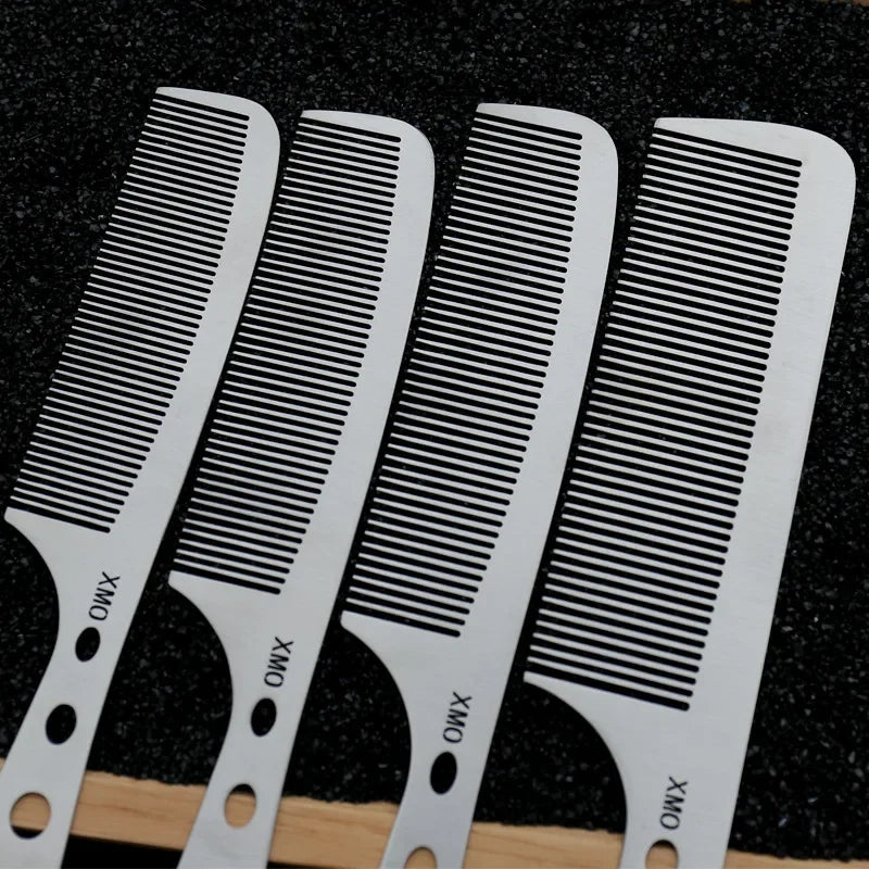 Ultra-Thin Titanium Steel Stainless Steel Hairdressing Comb Men Hair Styling Point-Tail Combs Profissional Hairbrush