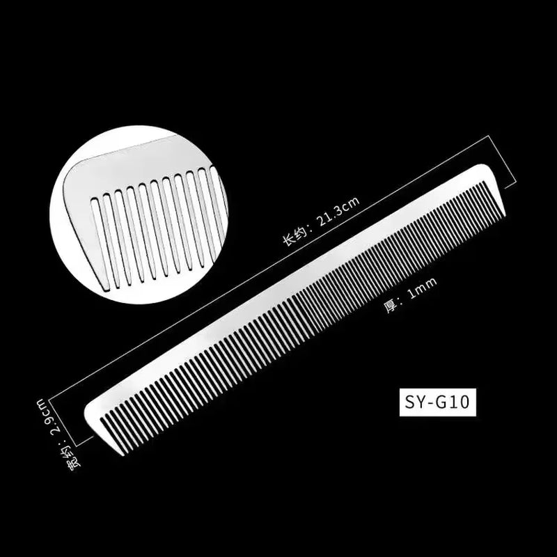 Ultra-Thin Titanium Steel Stainless Steel Hairdressing Comb Men Hair Styling Point-Tail Combs Profissional Hairbrush